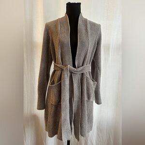 Isaac Mizrahi - Ultrasoft Luxurious Belted Gray Cardigan - XS/S